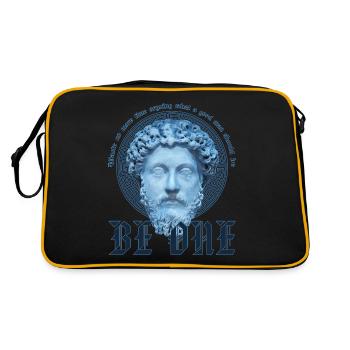 Marc Aurèle Stoïcien Ne perdez pas de temps Soyez un homme bon - Sac Retro - noir/or - Dos