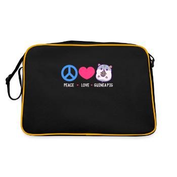 Cochon d’Inde Pet Guinea Pig Cadeau - Sac Retro - noir/or - Dos