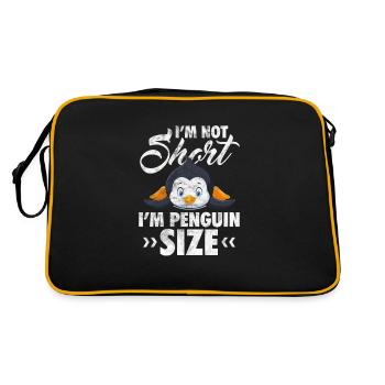 Pinguin - Retro Tasche - Schwarz/Gold - Hinten