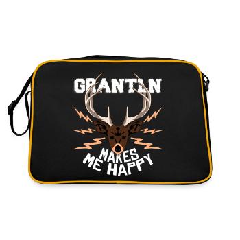 Grantler Grantln makes me happy Granteln - Retro Bag - black/gold - Back