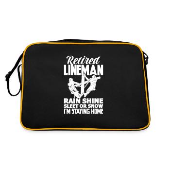 Électricien Lineman Strom Strommast Cadeau - Sac Retro - noir/or - Dos