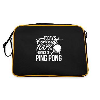 Ping-Pong Table Tennis Ping Pong Ping Pong Gift - Retro Bag - black/gold - Back