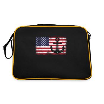 Captain USA - Retro Bag - black/gold - Back