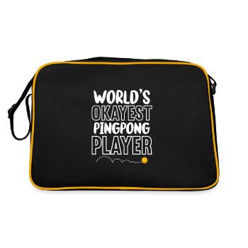 Ping-Pong Table Tennis Ping Pong Ping Pong Gift - Retro Bag - black/gold - Back