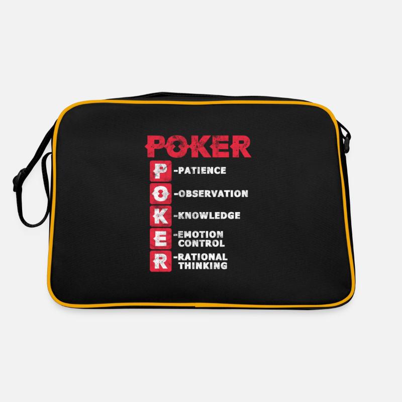Poker - Retro Tasche - Schwarz/Gold