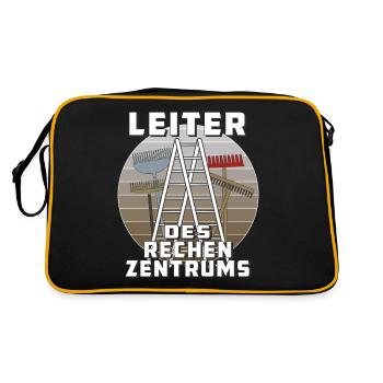 LEITER DES RECHENZENTRUMS - Retro Tasche - Schwarz/Gold - Hinten