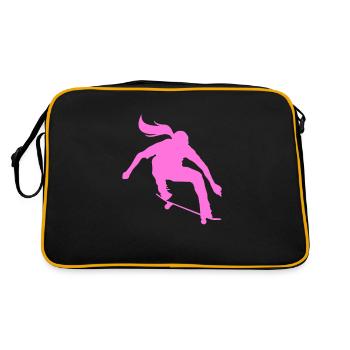 Skate Skater Fille - Sac Retro - noir/or - Dos