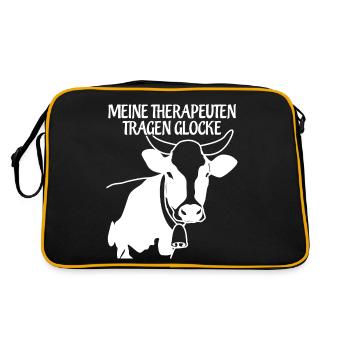 Vache Allgäu avec cloche Allgäuer - Sac Retro - noir/or - Dos