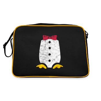 Pinguin - Retro Tasche - Schwarz/Gold - Hinten