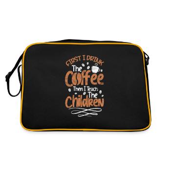 Café enseignant enseignant - Sac Retro - noir/or - Dos