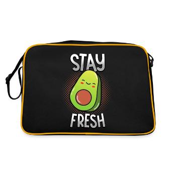 Avocado - Stay Fresh - Dancing Vegetables - Retro Bag - black/gold - Back