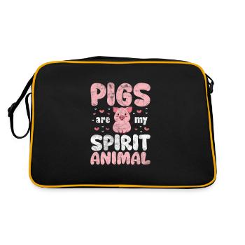 Cochon Cochon PorcLet Semer Des Cochons Cadeau - Sac Retro - noir/or - Dos