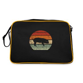 Cochon Cochon PorcLet Semer Des Cochons Cadeau - Sac Retro - noir/or - Dos
