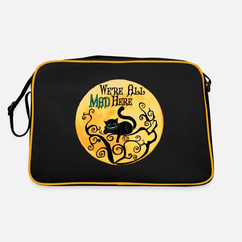 We're All Mad Here - Cheshire Cat - Retro Bag - black/gold