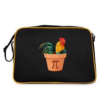 Poulet Pi Math Poulets Coq Cadeau - Sac Retro - noir/or - Dos