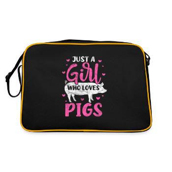 Cochon Cochon PorcLet Semer Des Cochons Cadeau - Sac Retro - noir/or - Dos