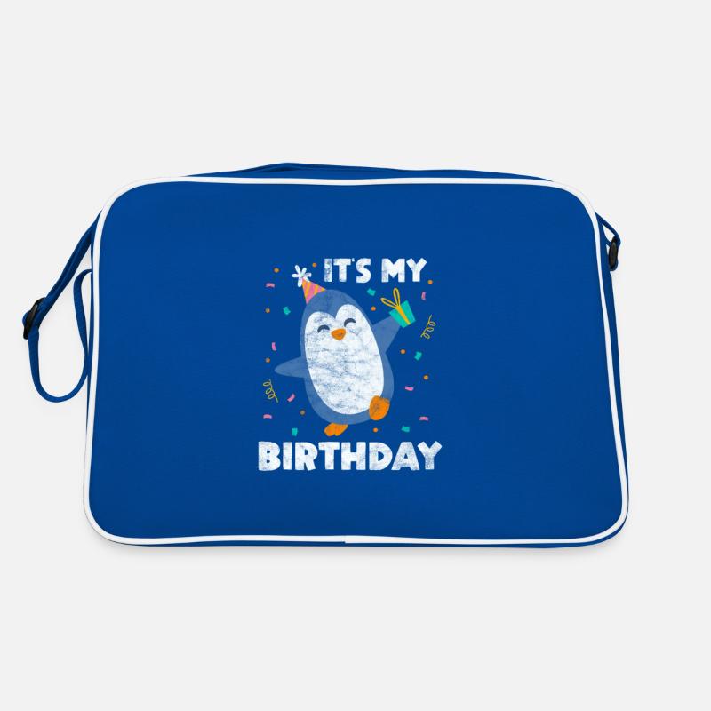 Pinguin Geburtstag Retro Tasche