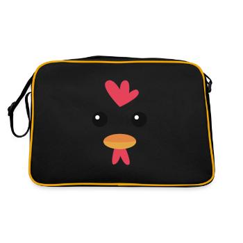 Poulet Farm Volaille Coq Poulets Cadeau - Sac Retro - noir/or - Dos