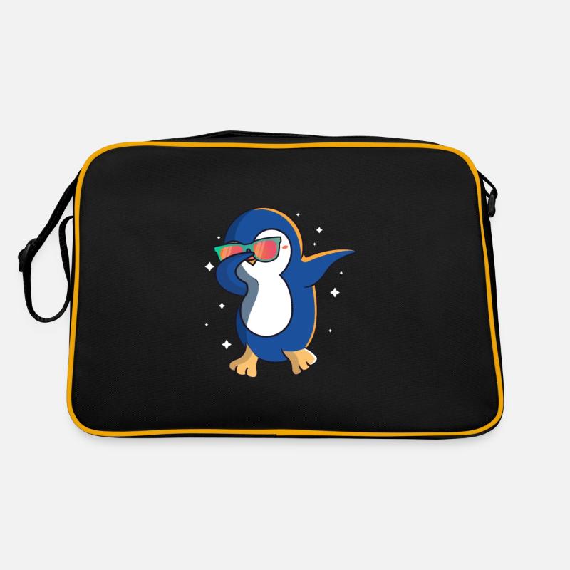 Pinguin Eis Südpol Penguin Schnee Vogel Geschenk Retro Tasche