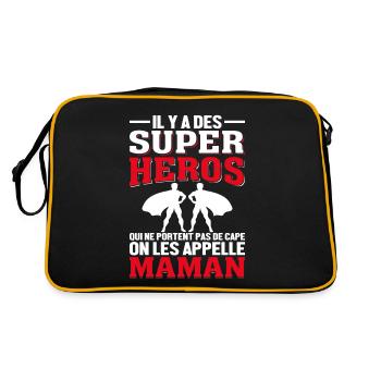 Maman Super-Héros Qui Ne Porte Pas De Masque - Sac Retro - noir/or - Dos