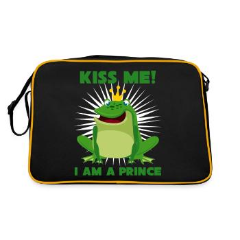 Frog Tadpole Prince Frogs - Retro Bag - black/gold - Back