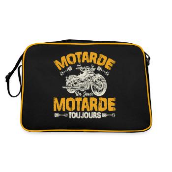 Motarde Un Jour Motarde Toujours - Sac Retro - noir/or - Dos