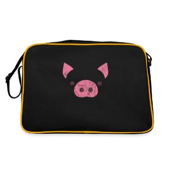 Cochon Cochon PorcLet Semer Des Cochons Cadeau - Sac Retro - noir/or - Dos