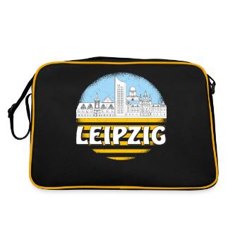LEIPZIG - Sac Retro - noir/or - Dos