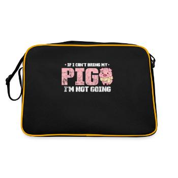 Cochon Cochon PorcLet Semer Des Cochons Cadeau - Sac Retro - noir/or - Dos