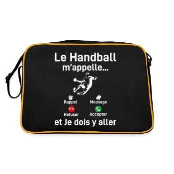 Le Handball M'appelle Et Je Dois Y Aller - Sac Retro - noir/or - Dos