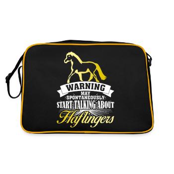 Haflinger saying joke Haflinger - Retro Bag - black/gold - Back