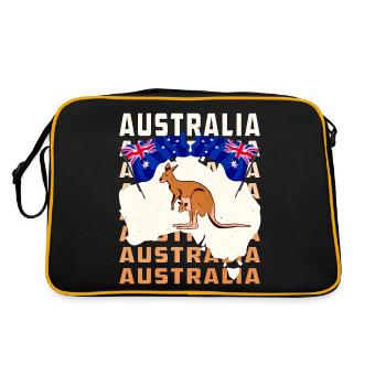 AUSTRALIA - Retro Bag - black/gold - Back
