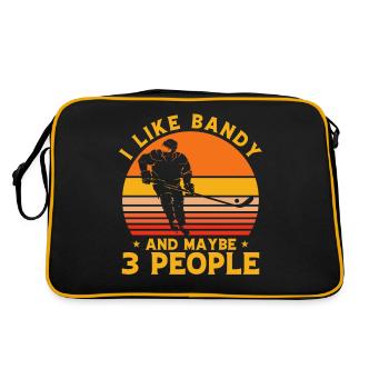 J’aime Bandy et peut-être 3 personnes - Sac Retro - noir/or - Dos