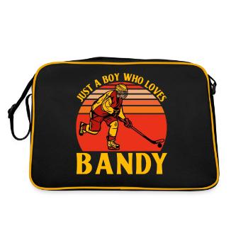 Juste un garçon qui aime Bandy - Sac Retro - noir/or - Dos
