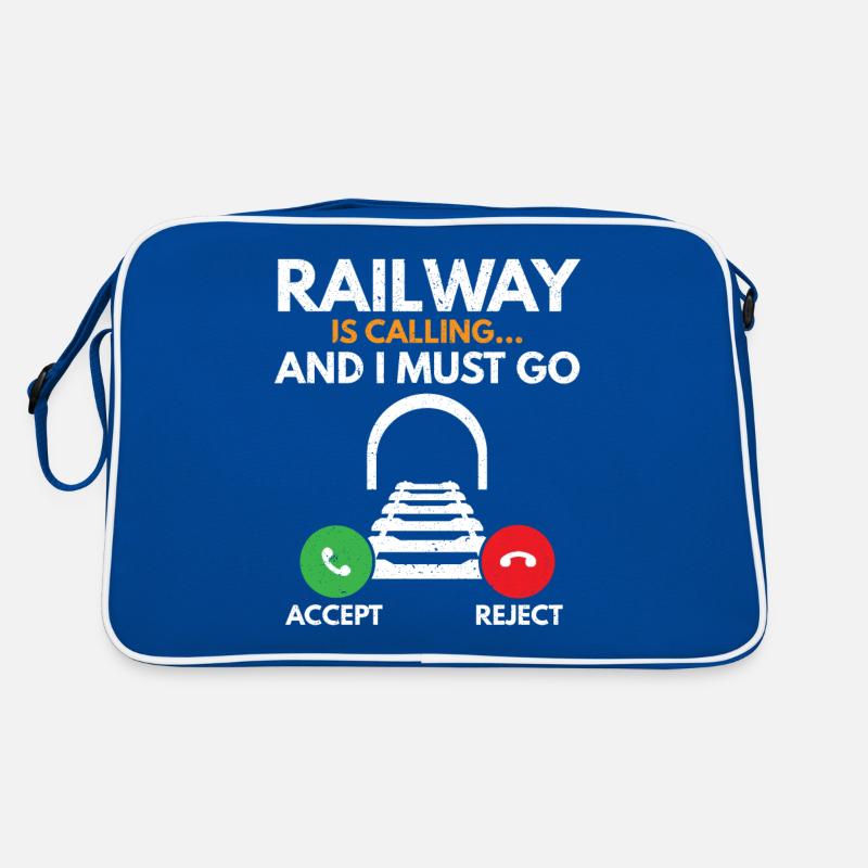Die Eisenbahn ruft und ich muss gehen Eisenbahn Zu Retro Tasche