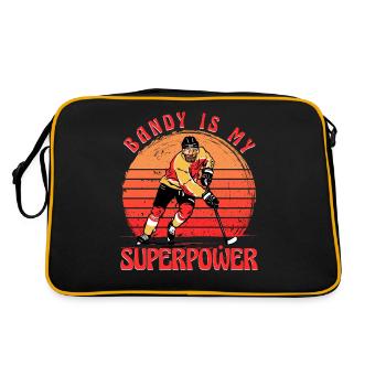 Bandy est mon superpouvoir - Sac Retro - noir/or - Dos