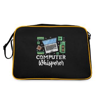 Computer Nerd PC Programmer Computer Science Gift - Retro Bag - black/gold - Back