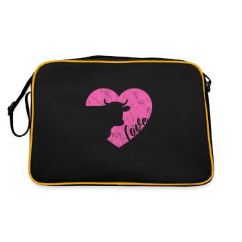 Cow Cow Cows Farm Farmer Gift - Retro Bag - black/gold - Back
