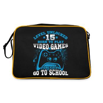 Level Unlocked 15th Birthday Born to Gamble - Retro Bag - black/gold - Back