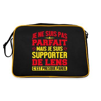Je Suis Un Supporter De Lens Parfait - Sac Retro - noir/or - Dos