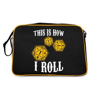 Tabletop Game Master D20 Role-playing Game - Retro Bag - black/gold - Back