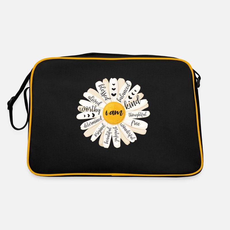 Motivation - Retro Tasche - Schwarz/Gold