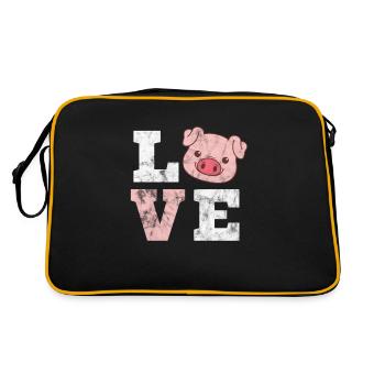 Cochon Cochon PorcLet Semer Des Cochons Cadeau - Sac Retro - noir/or - Dos