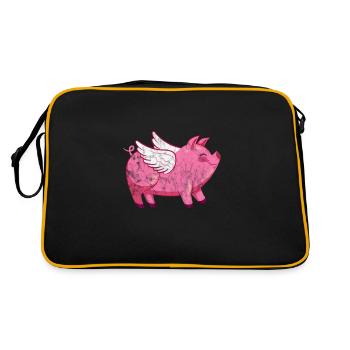 Cochon Cochon PorcLet Semer Des Cochons Cadeau - Sac Retro - noir/or - Dos