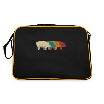 Cochon Cochon PorcLet Semer Des Cochons Cadeau - Sac Retro - noir/or - Dos