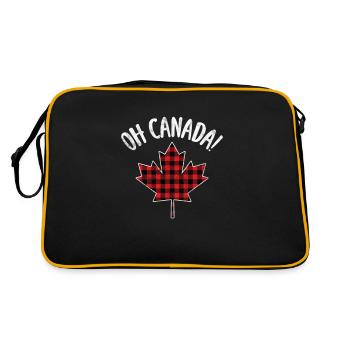 Canada Maple Leaf Flag Canada Vancouver Gift - Retro Bag - black/gold - Back
