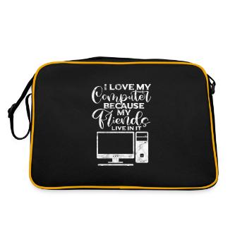 Computer Nerd PC Programmer Computer Science Gift - Retro Bag - black/gold - Back