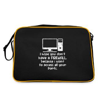 Computer Nerd PC Programmer Computer Science Gift - Retro Bag - black/gold - Back
