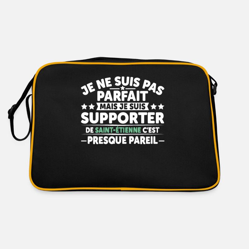 Supporter De Saint Étienne - Sac Retro - noir/or