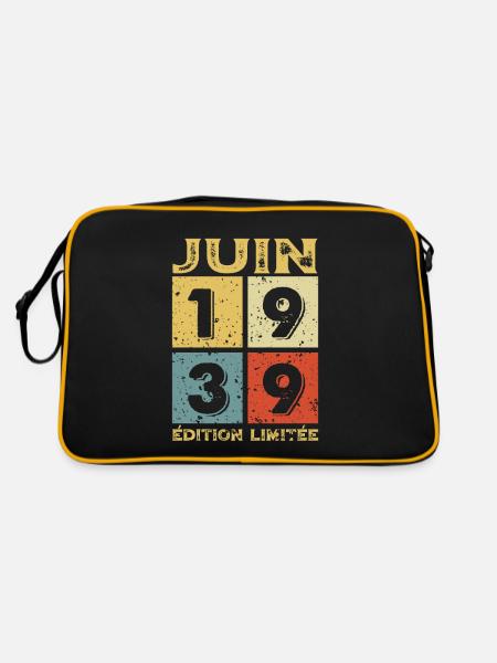 Cadeau D'anniversaire Juin 1939 Édition Limitée - Sac Retro - noir/or